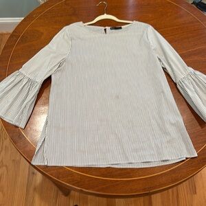 Black and white striped shirt.  Bell sleeves XL.  Gibson